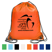 210D Polyester Drawstring Cinch Pack Backpack